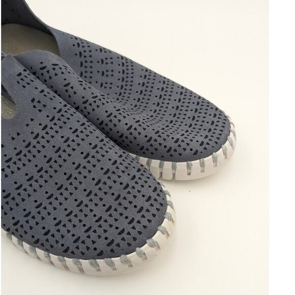 ILSE Jacobsen Tulip 139 Perforated Slip-On Sneaker Women's Blue Size US8 EU38 - Picture 13 of 14